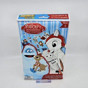 Rudolph The Red Nosed Reindeer Color & Play Set 2 Coloring Boards & 25 Stickers